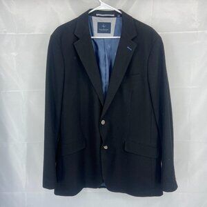 Tailorbyrd Men 44L Sport Coat Blazer 2 Button Travel Commute Stretch Black